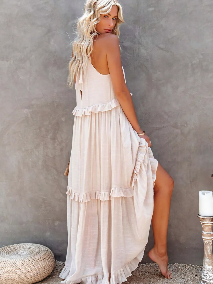 Madelyn | Boho Ruffle Maxi Dress