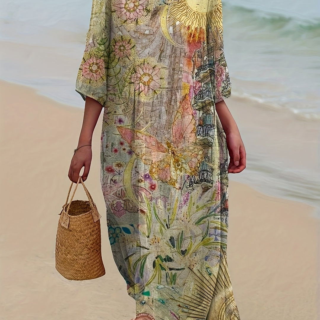 Celeste | Boho Dream Printed Maxi Dress