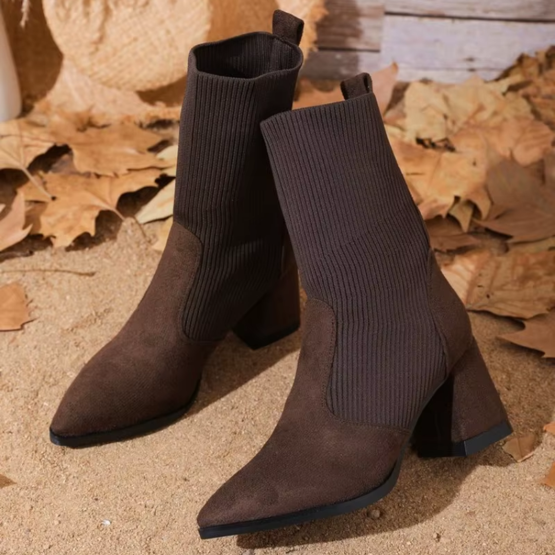 Chloe™| Harlow Knitted Leather Boots