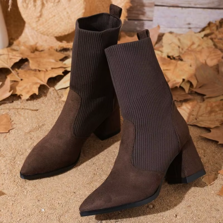 Chloe™| Harlow Knitted Leather Boots