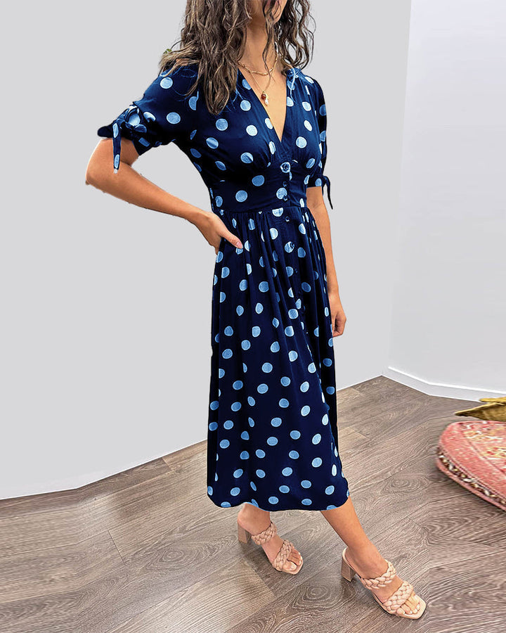 Martha | Vintage-Inspired Polka Dot Midi Dress