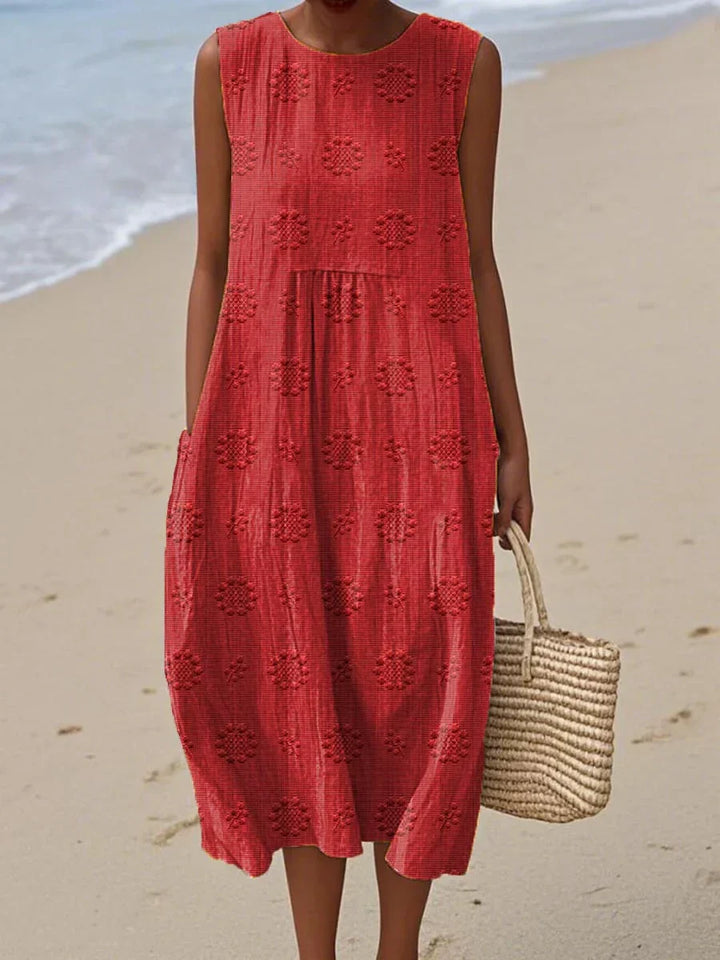 Clara | Sleeveless Embroidered Summer Dress