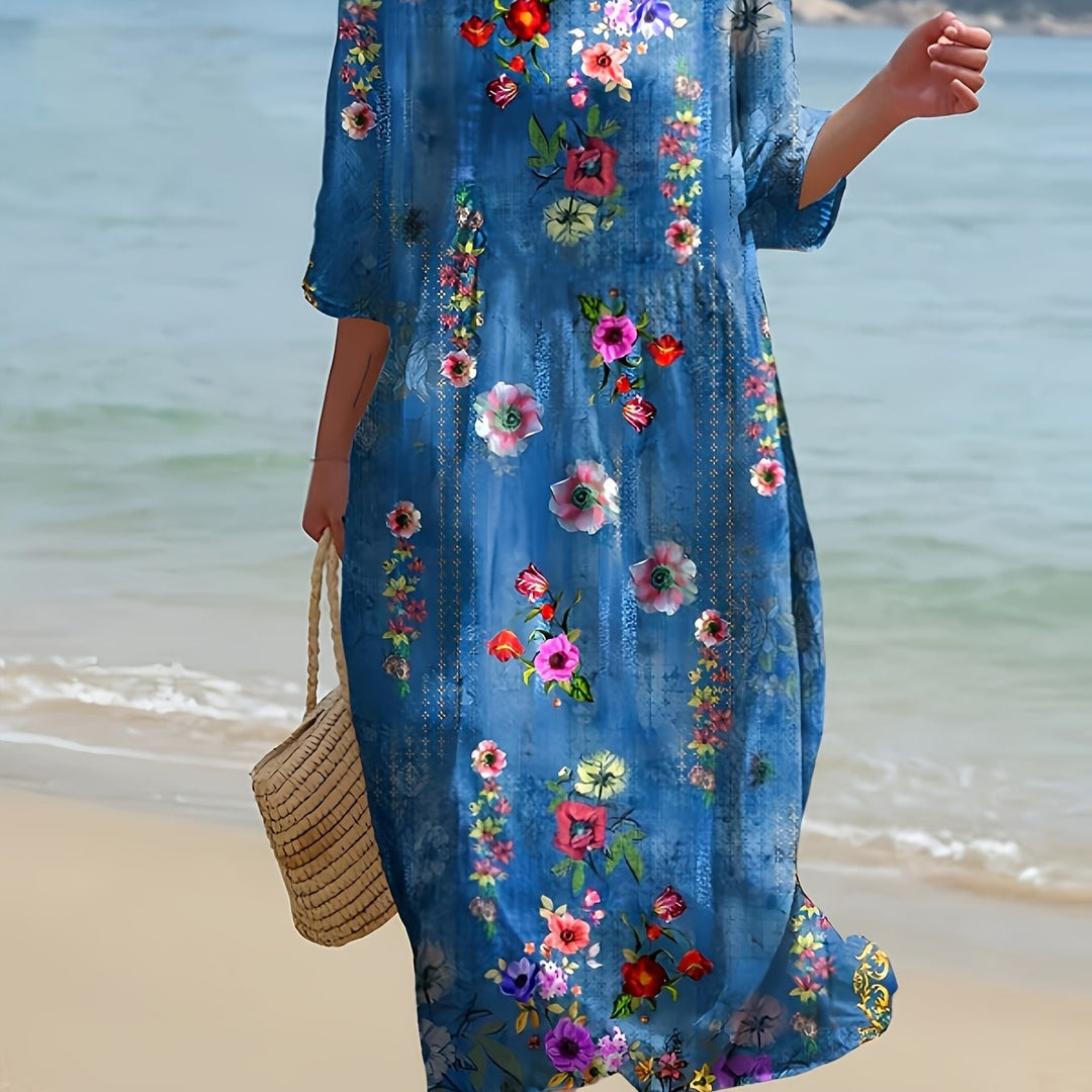 Layla | Coastal Bloom Relaxed Maxi Dress