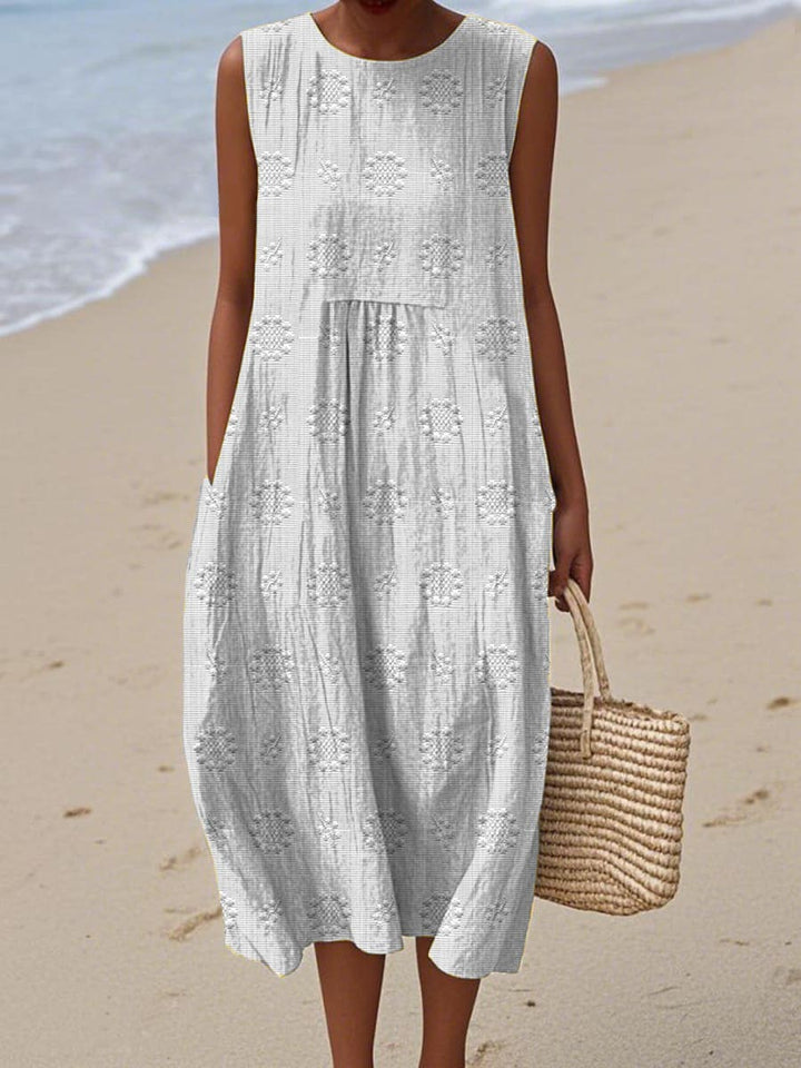 Clara | Sleeveless Embroidered Summer Dress