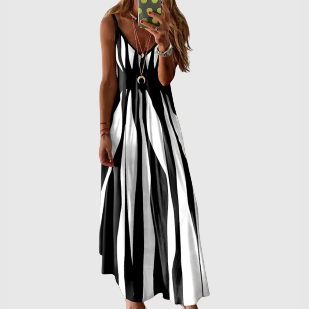 Sophie | Coastal Stripe Relaxed Maxi Dress