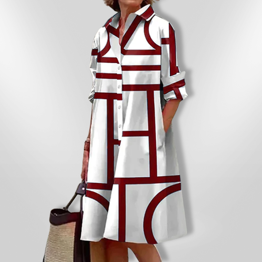 Monroe | Modern Grid Shirt Dress