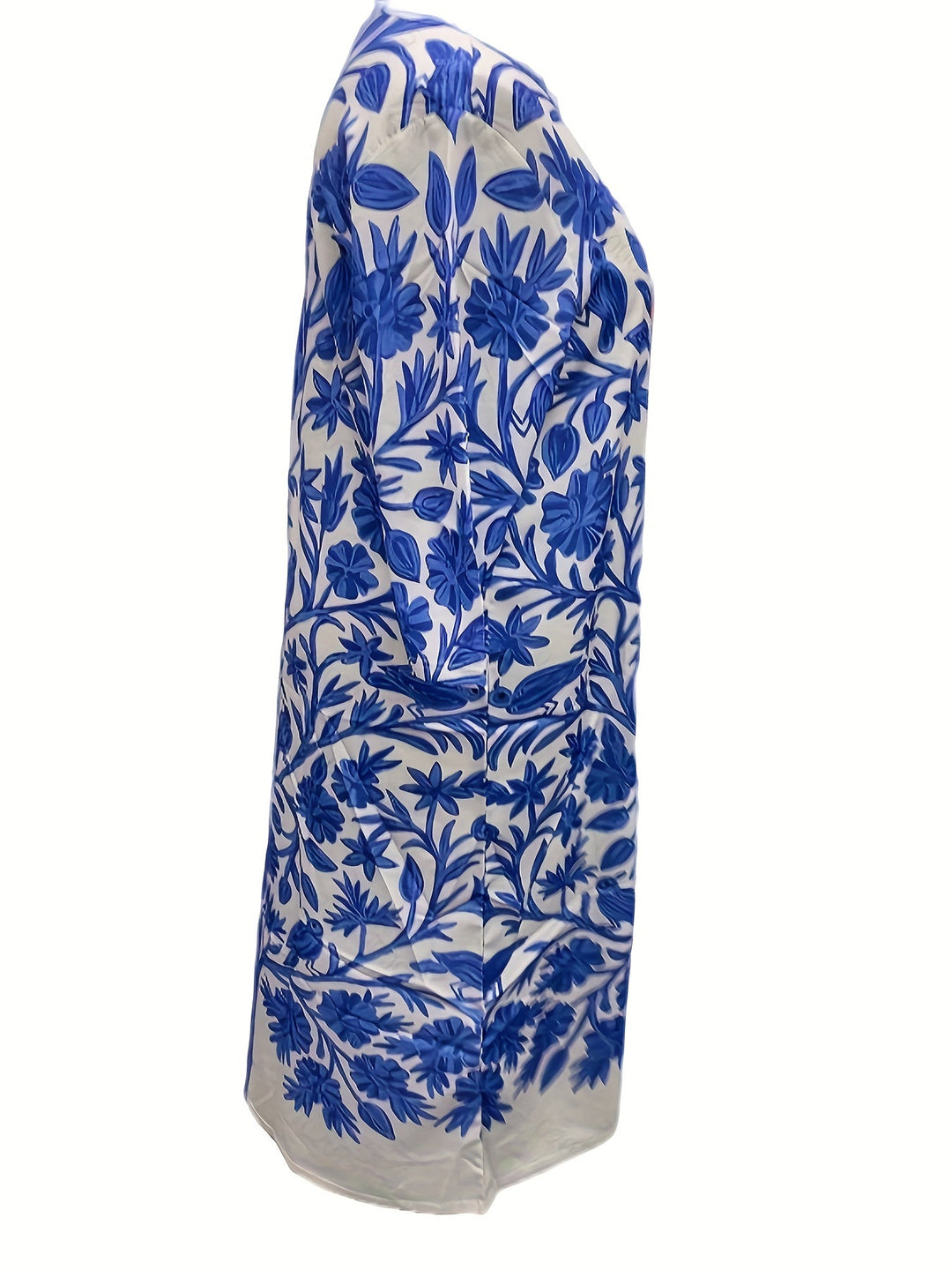 Elspeth | Blue Botanical Elegance Maxi Dress