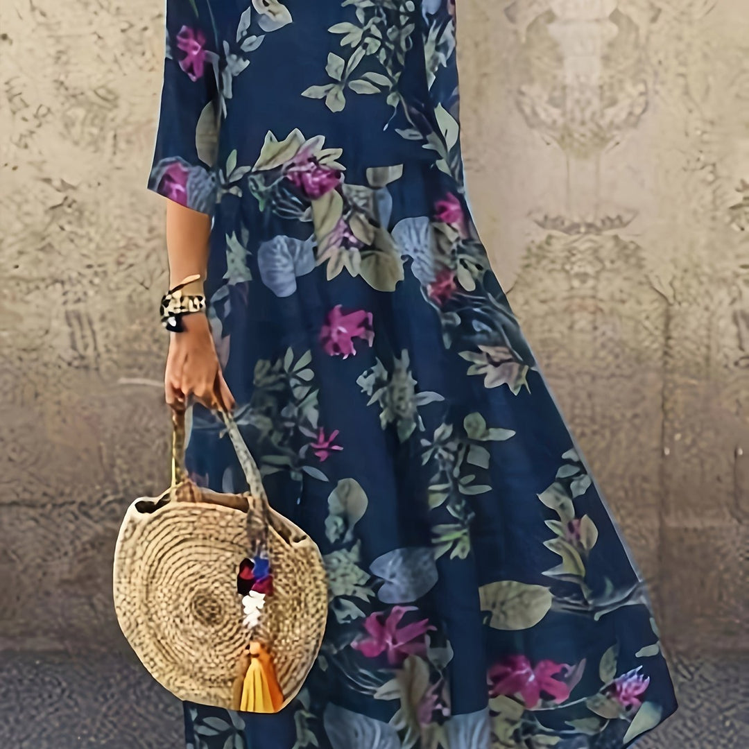 Elodie | Boho Floral Breeze Maxi Dress