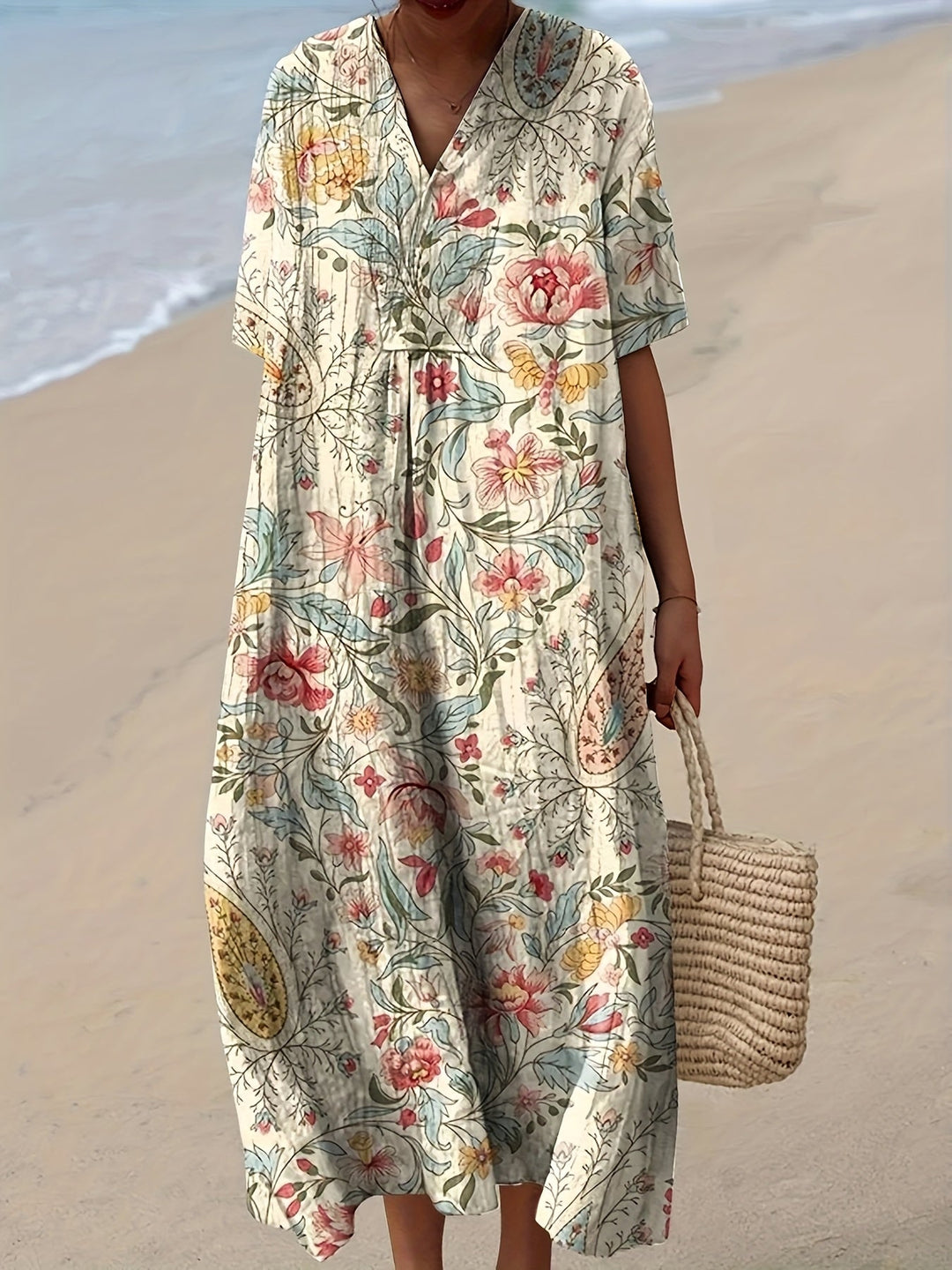Mabel | Vintage Meadow Print Summer Dress