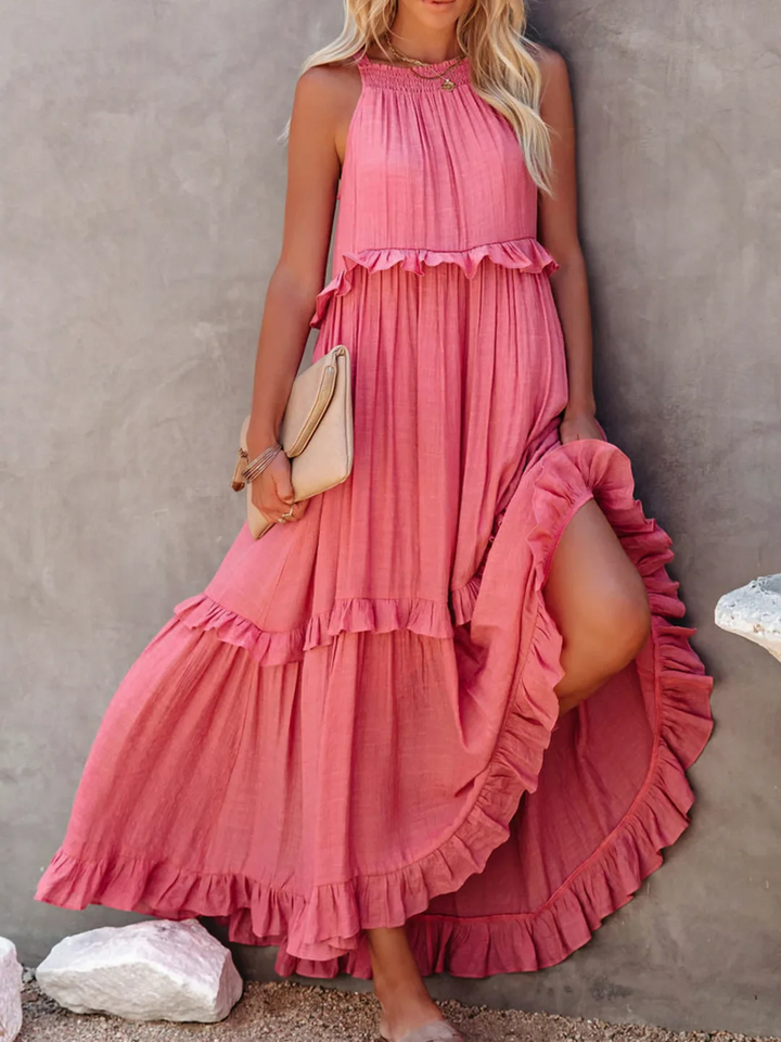 Madelyn | Boho Ruffle Maxi Dress