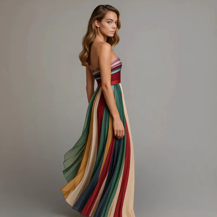 Aubrey | Sunset Breeze Strapless Maxi Dress