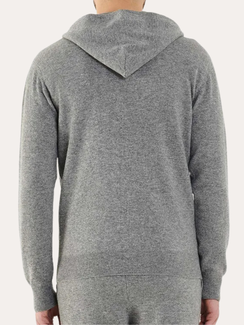 Cashmere Zip Vest - Light Grey