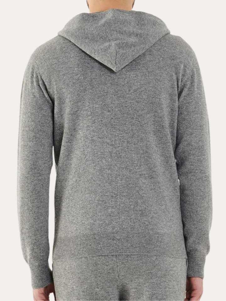 Cashmere Zip Vest - Light Grey