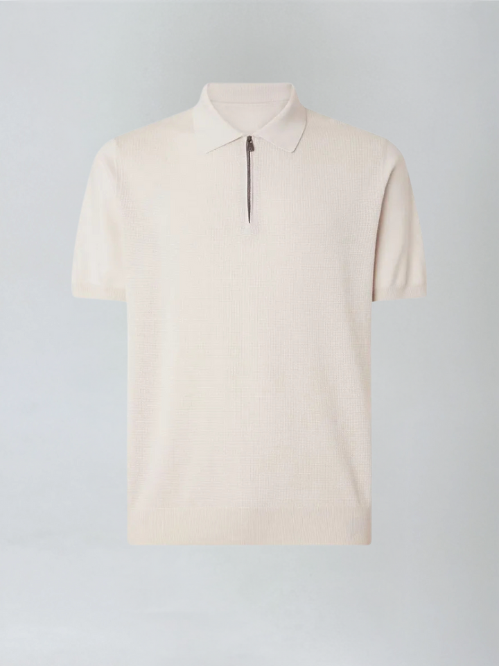 Zip Polo - Beige