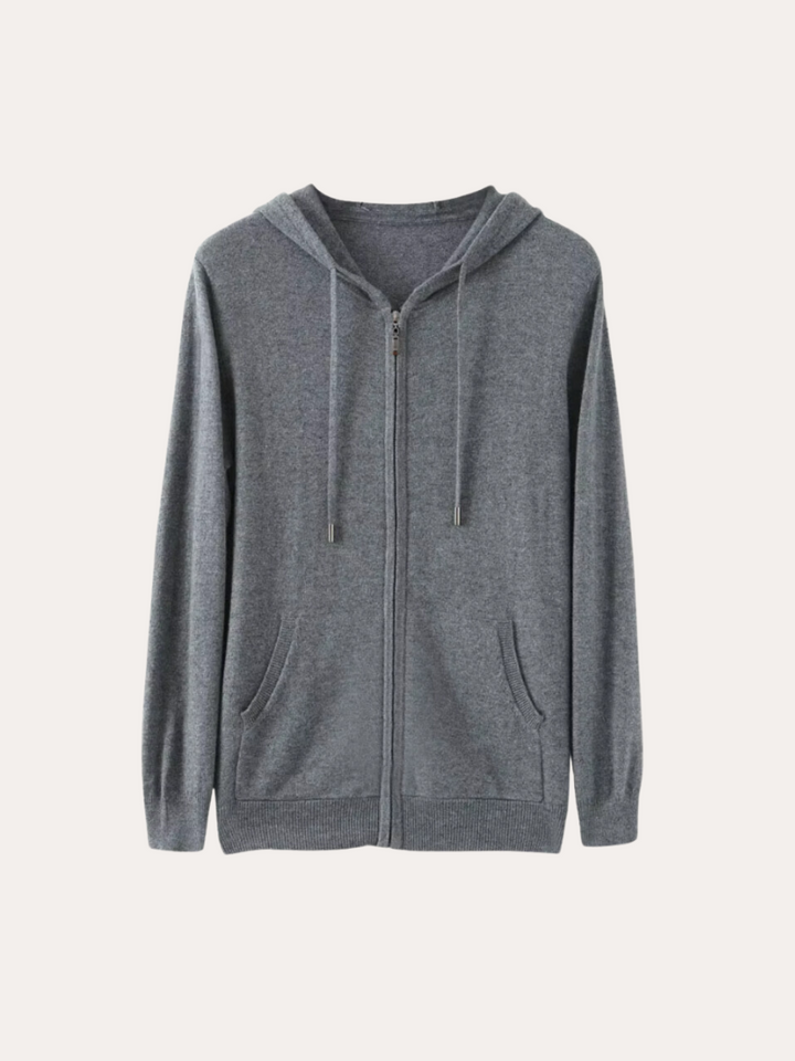 Cashmere Zip Vest - Dark Grey