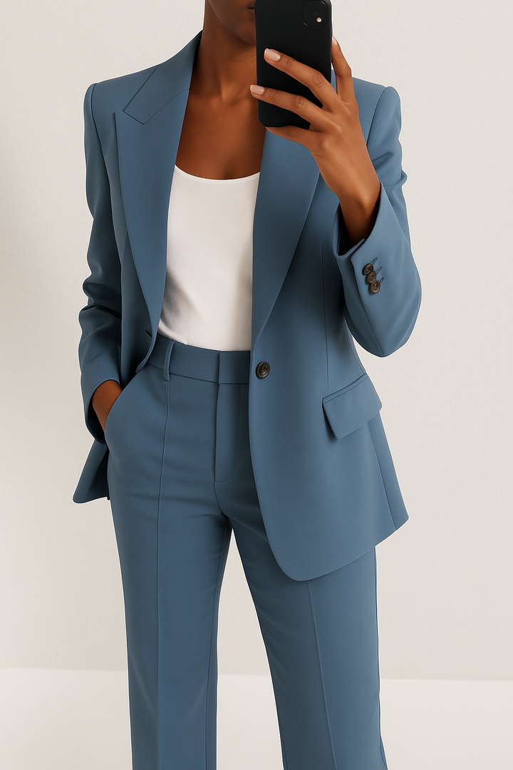 Isla | Tailored Blue Power Suit Set