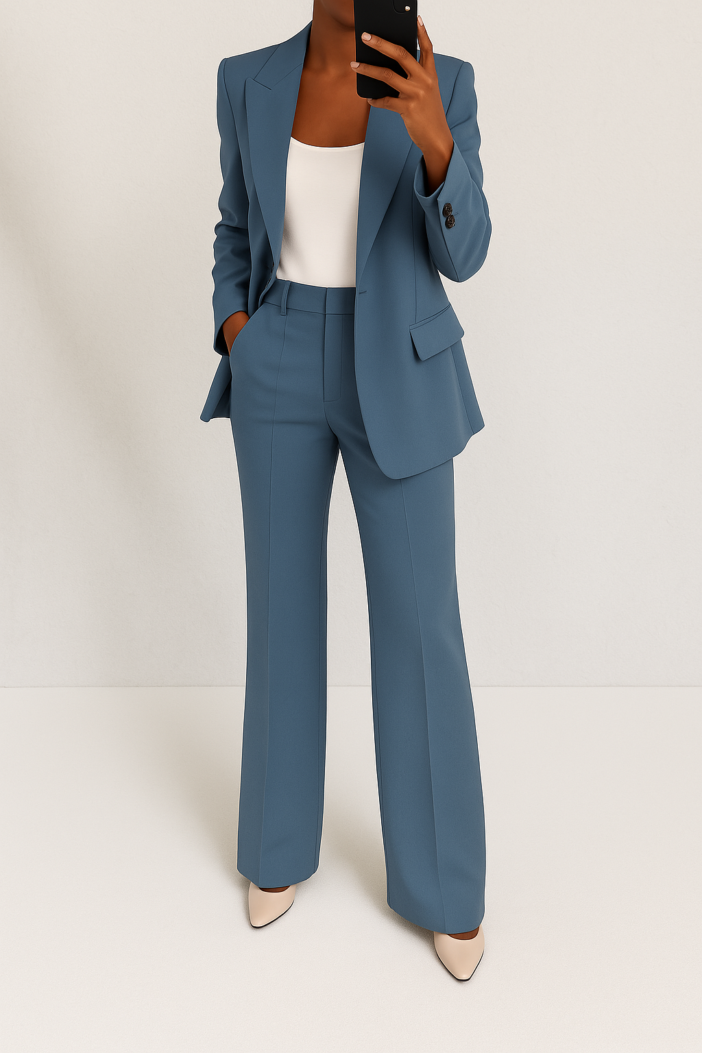 Isla | Tailored Blue Power Suit Set