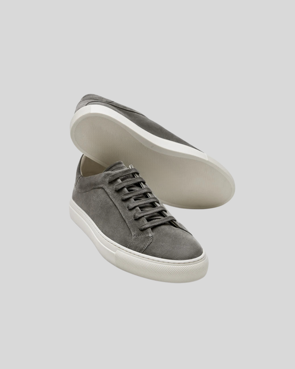 Leather Oxford Sneakers - Dark Gray