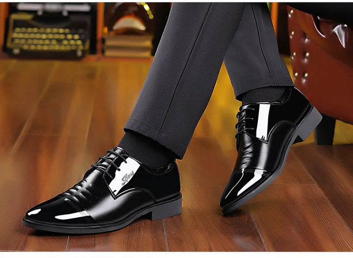 Oliver™ | Polished Patent Leather Oxford Shoes for Men