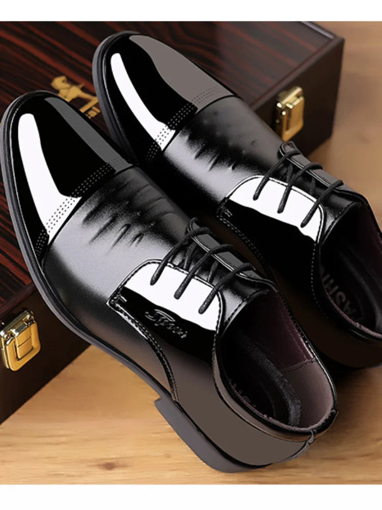 Oliver™ | Polished Patent Leather Oxford Shoes for Men