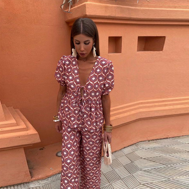 Isla | Boho Tie-Waist Two-Piece Set