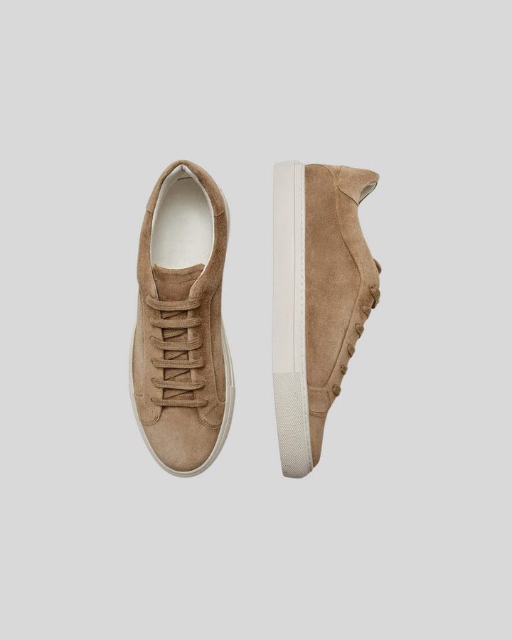 Leather Oxford Sneakers - Khaki