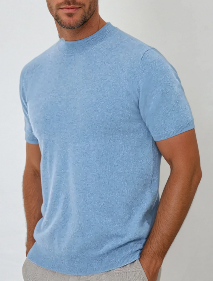 Cashwool T-shirt Light Blue