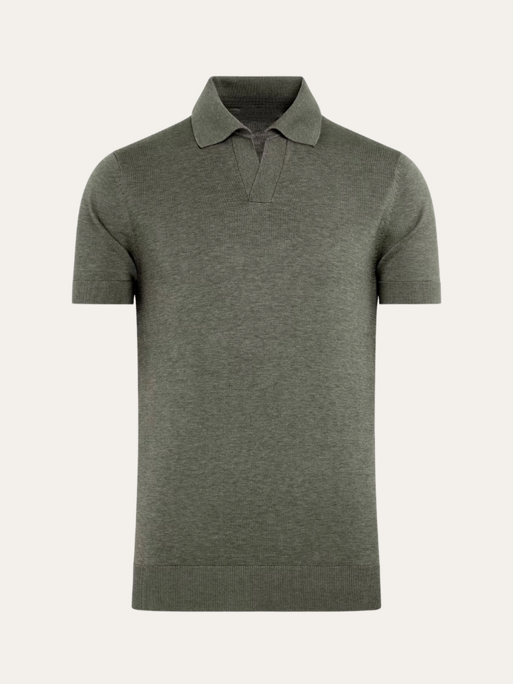 Polo Without Buttons - Olive Green