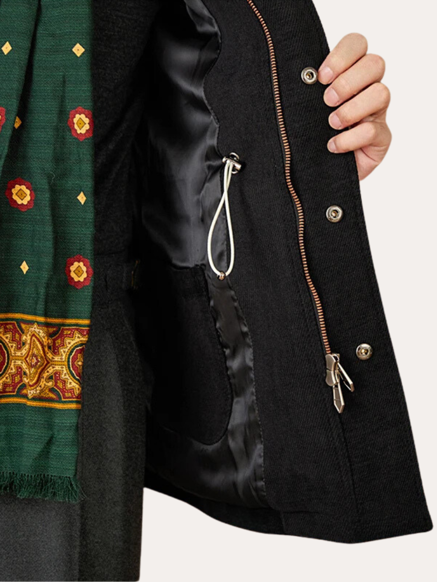 Wool Multi-Pocket Jacket Black