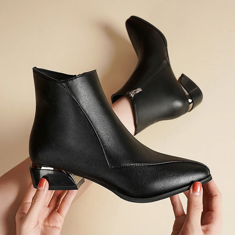 Chloe™| Valencia Leather Ankle Boots