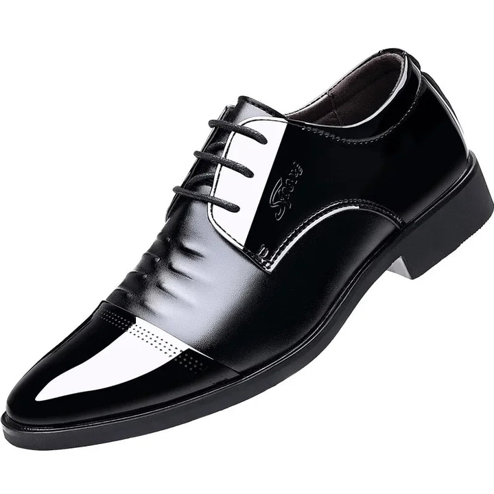 Oliver™ | Polished Patent Leather Oxford Shoes for Men