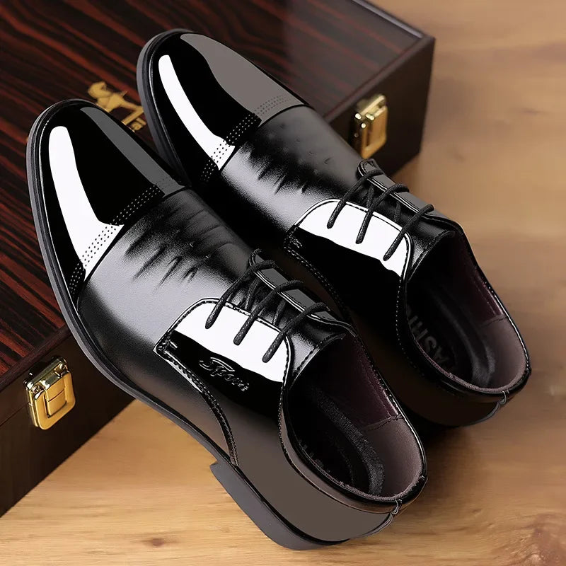 Oliver™ | Polished Patent Leather Oxford Shoes for Men