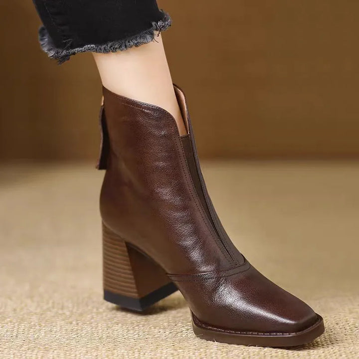 Chloe™| Everly Leather Ankle Boots
