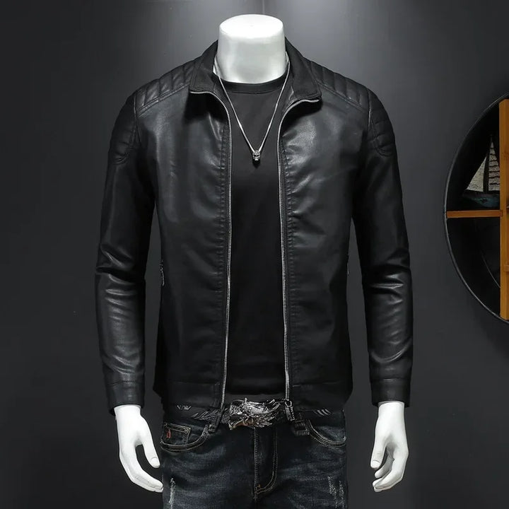 Filipe™ Structure – Leather Jacket with Defined Collar and Clean Lines