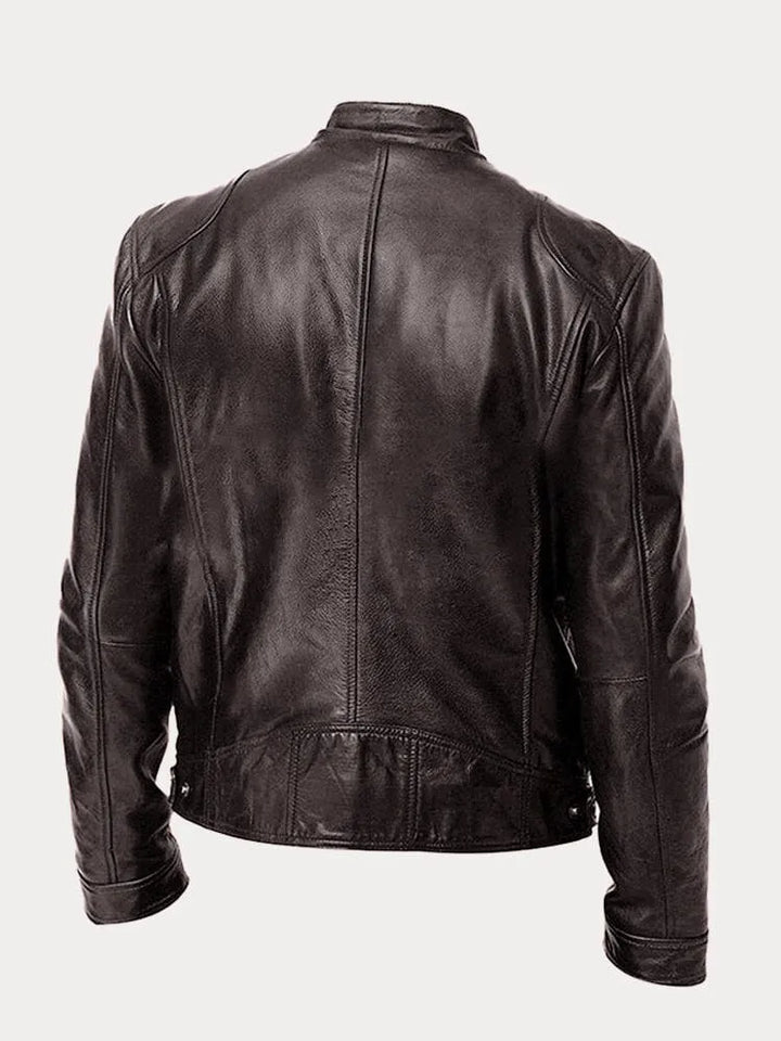 Victor™ Casual Leather Jacket: Timeless Design and Comfort