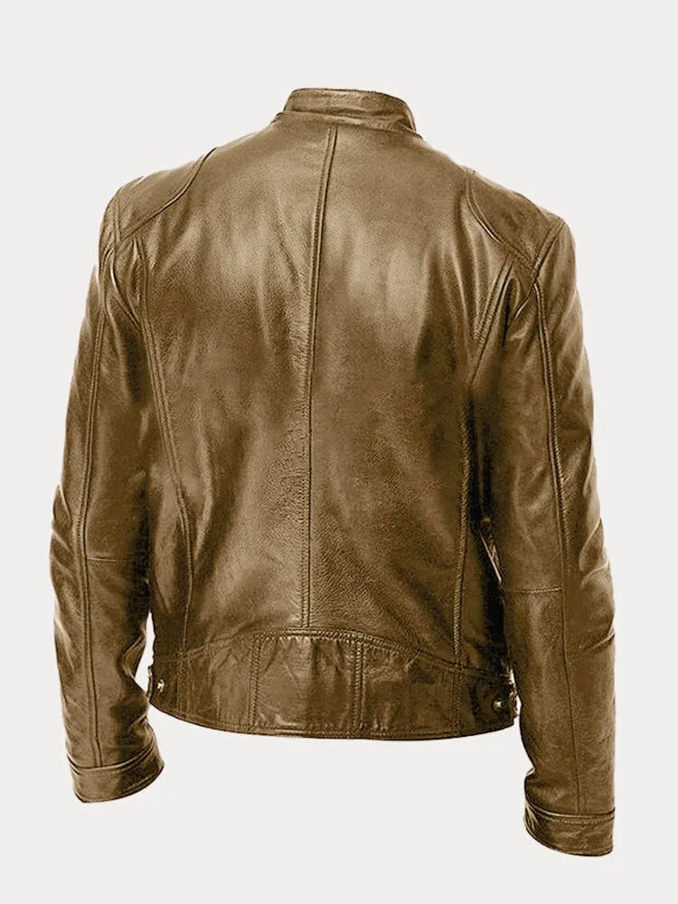 Victor™ Casual Leather Jacket: Timeless Design and Comfort