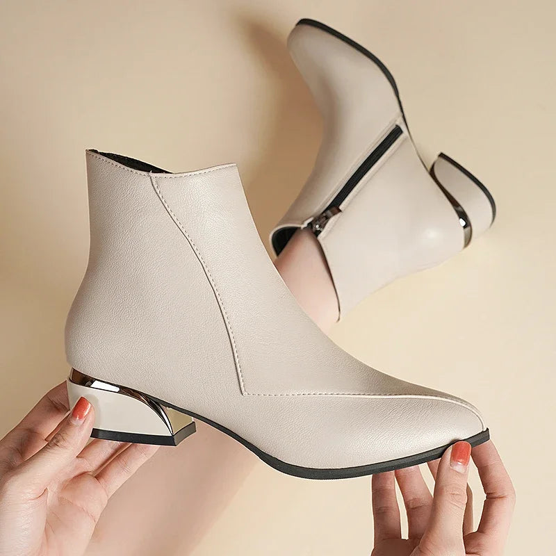 Chloe™| Valencia Leather Ankle Boots