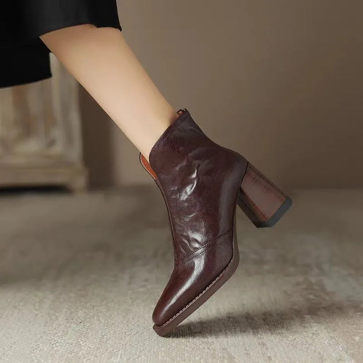 Chloe™| Everly Leather Ankle Boots
