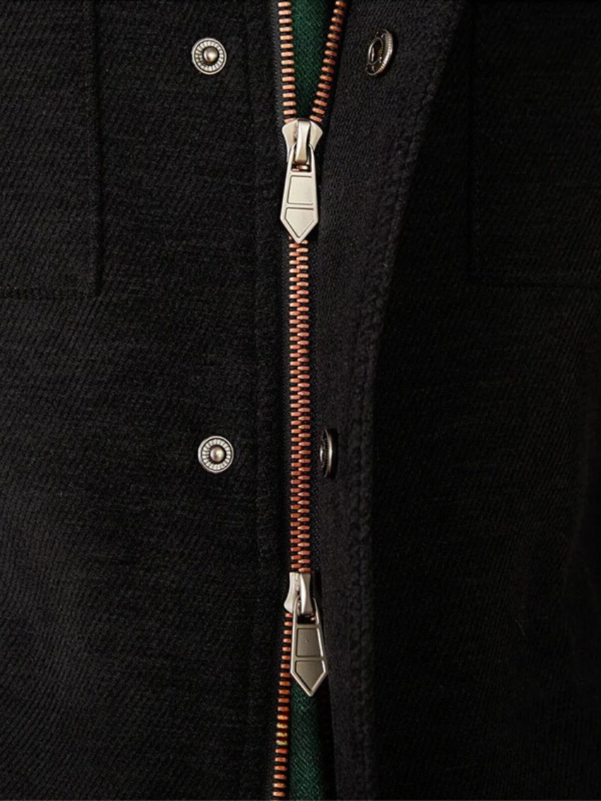 Wool Multi-Pocket Jacket Black