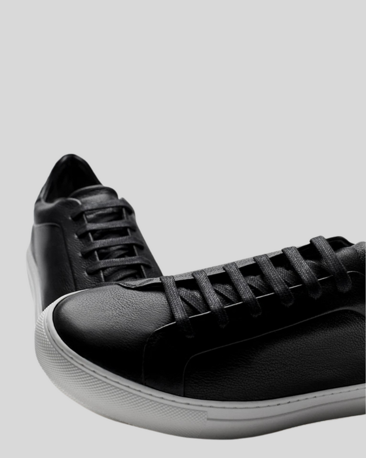 Leather Oxford Sneakers - Black