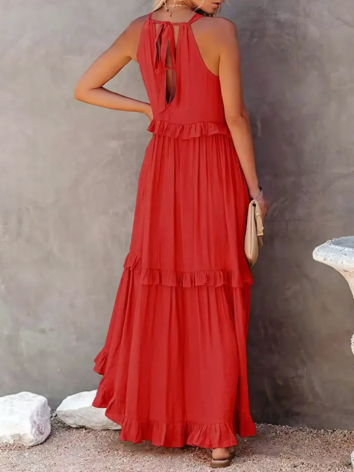 Madelyn | Boho Ruffle Maxi Dress