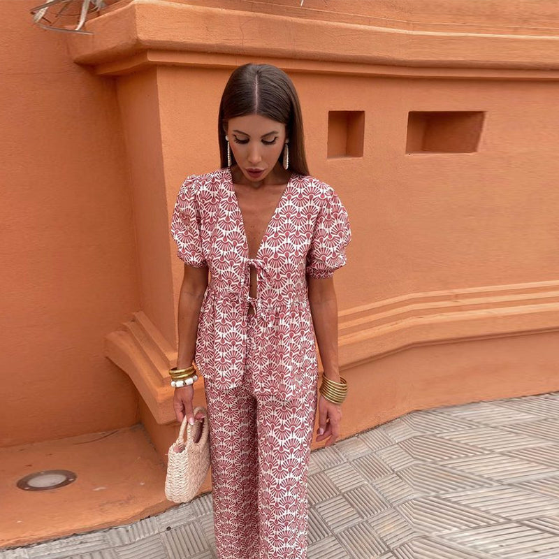 Isla | Boho Tie-Waist Two-Piece Set