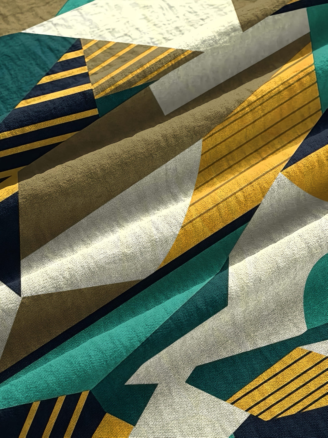 Zara | Abstract Geometry Loose-Fit Maxi Dress