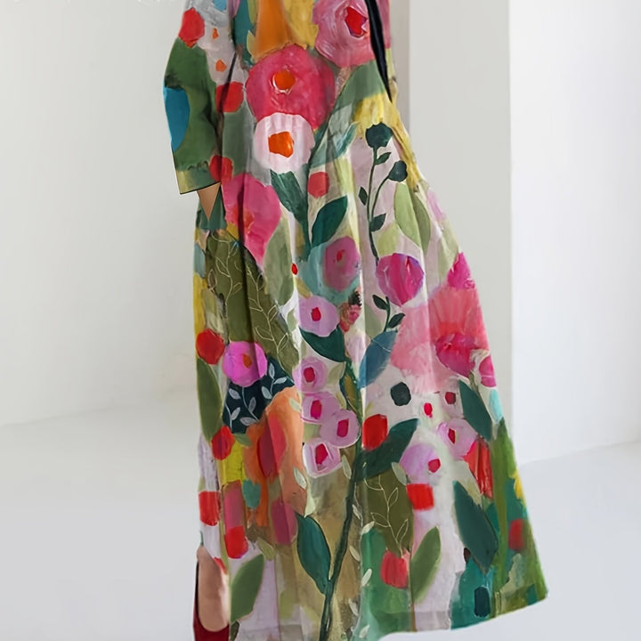 Rosemarie | Painterly Floral Maxi Dress