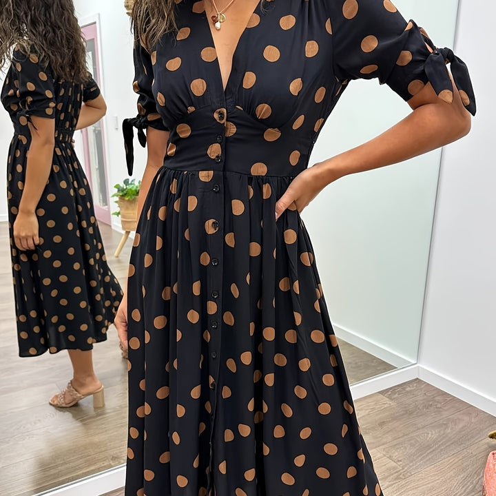Martha | Vintage-Inspired Polka Dot Midi Dress