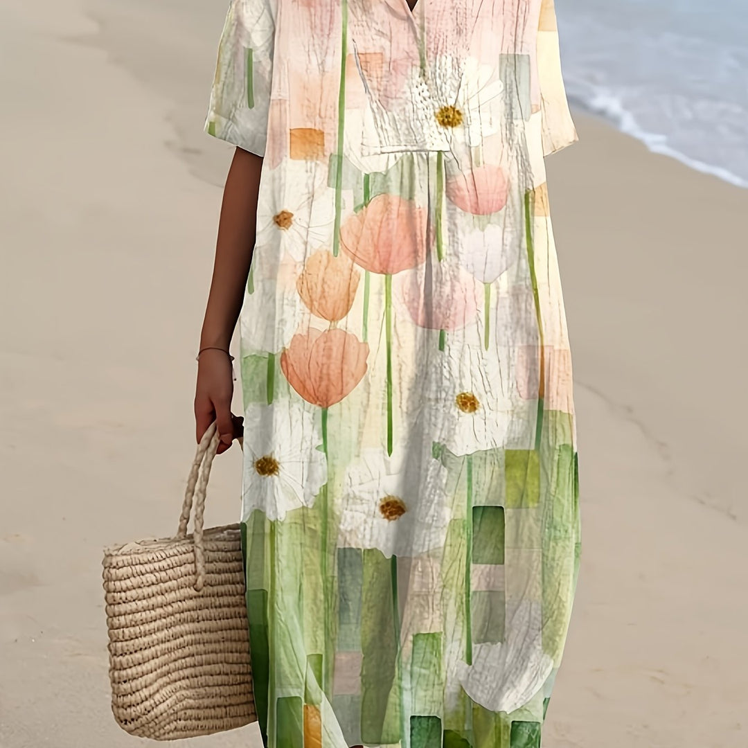 Daisy | Soft Pastel Garden Midi Dress