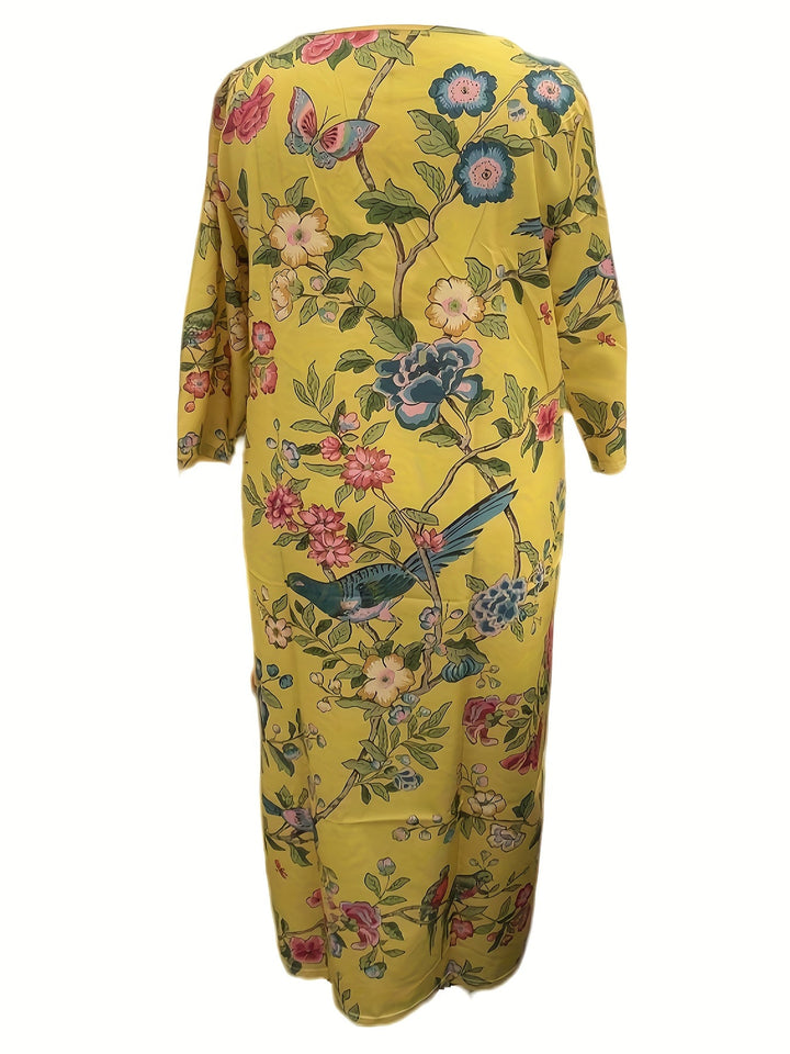 Isla | Elegant Floral Boho Beach Dress