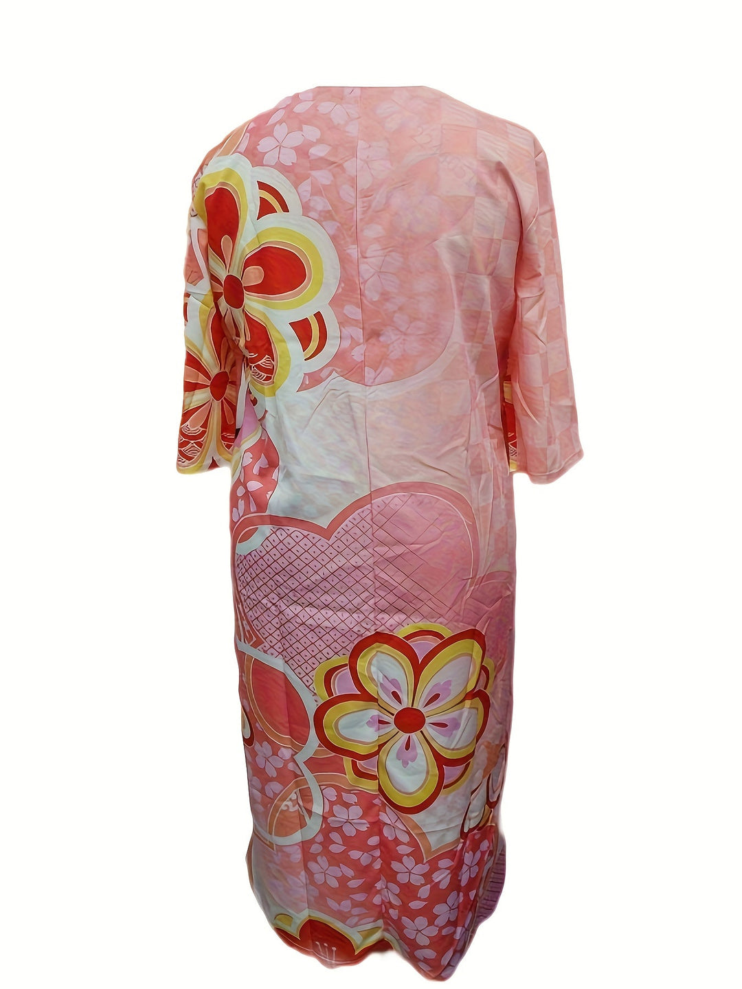 Maisie | Retro Blossom Pink Wrap Dress