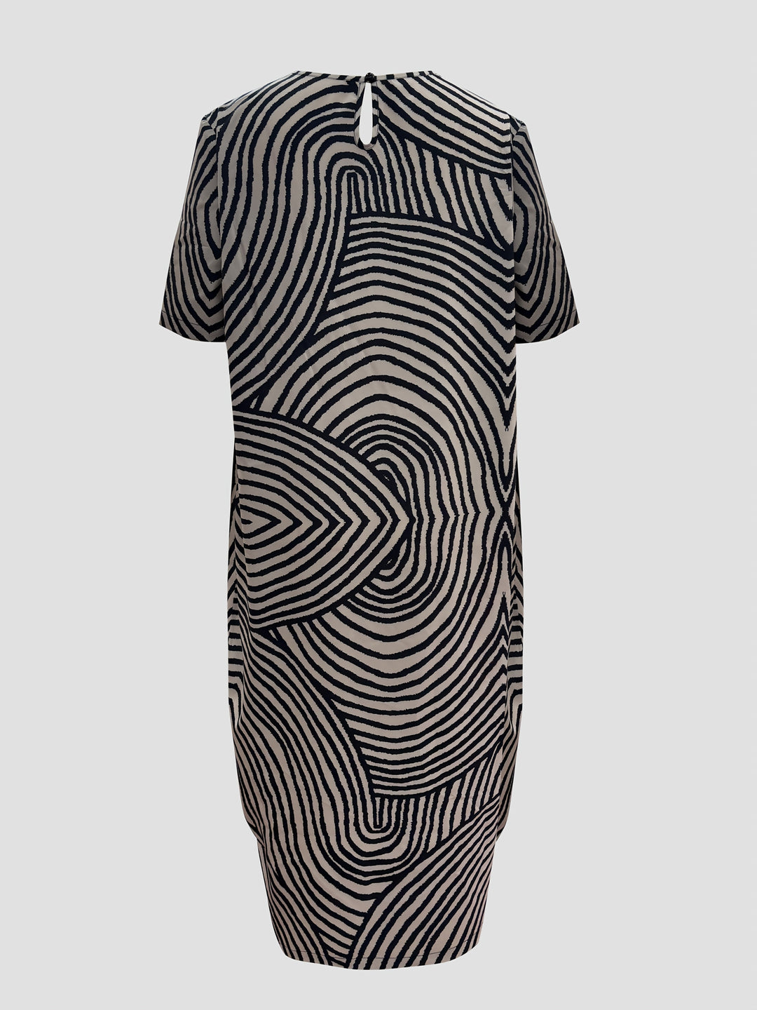 Iris | Monochrome Maze Midi Dress