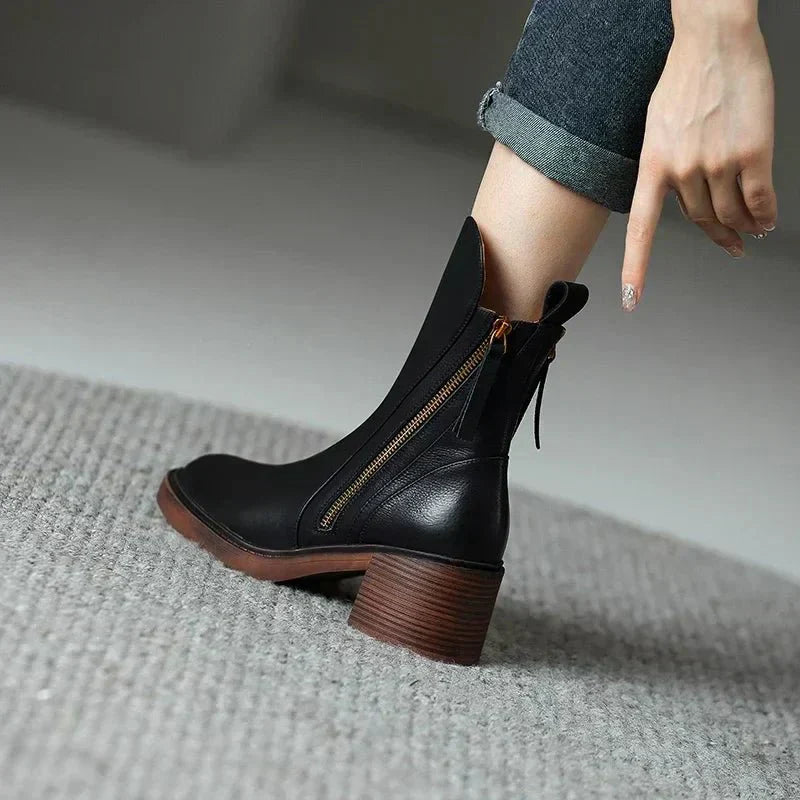 Chloe™ | Harper Leather Ankle Boots